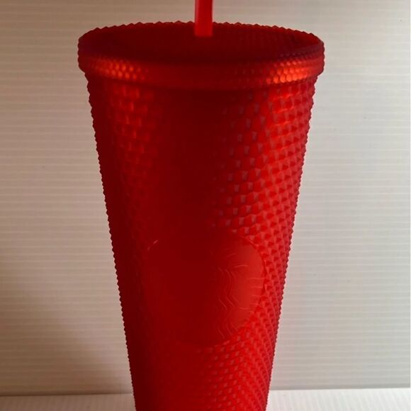 STARBUCKS STUDDED RED MATTE SOFT TOUCH VENTI RARE! HTF! 2020 - Picture 7 of 7